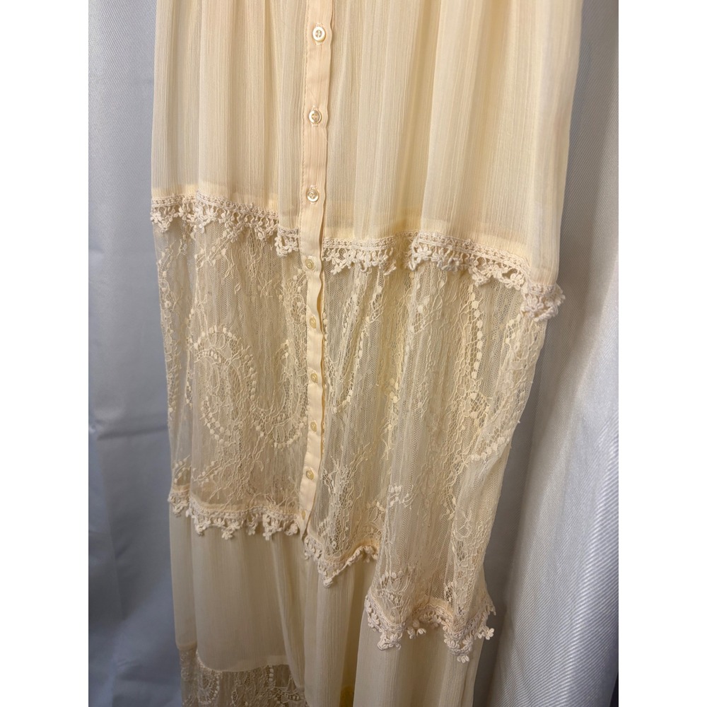 Coco & Jameson Sheer Lace Boho Cottagecore Duster Dress Festival - Picture 3 of 8